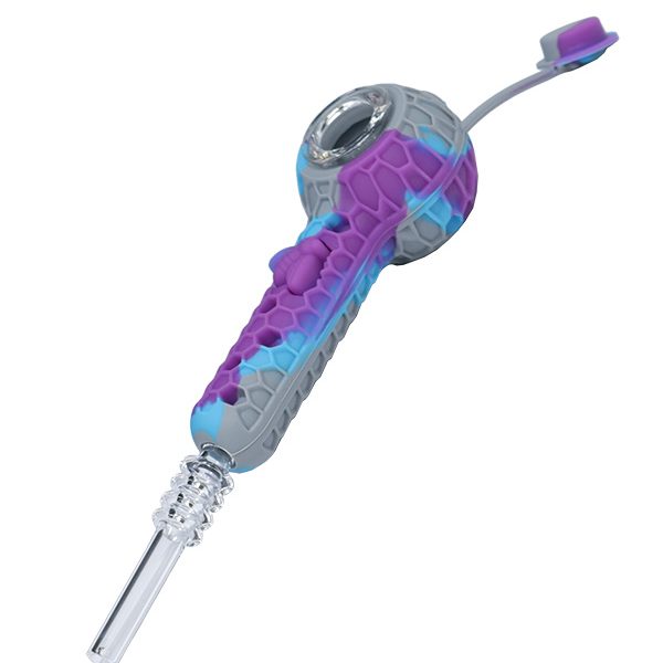 Glow Bug Silicone Hand Pipe with Mouthpiece