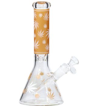 10 inch Glow-In-The-Dark Painted Leaf Beaker
